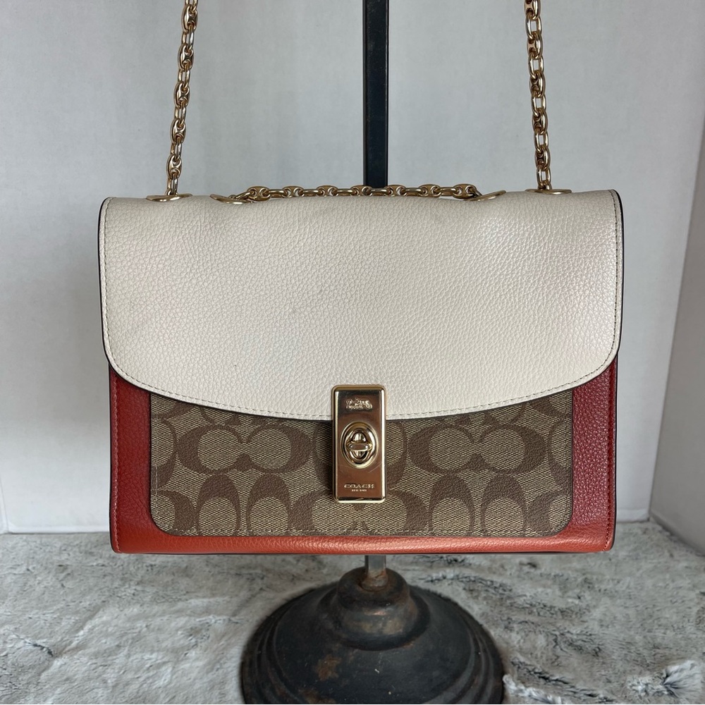 Coach LANE SHOULDER BAG IN COLORBLOCK SIGNATURE CANVAS - Picture 3 of 16